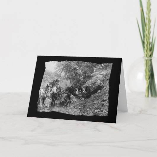 Vintages amerikanisches Apache-Geschichtenerzählen Karte (Vorderseite)