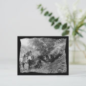 Vintages amerikanisches Apache-Geschichtenerzählen Postkarte (Stehend Vorderseite)