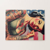 Vintages amerikanisches Button Puzzle (Horizontal)