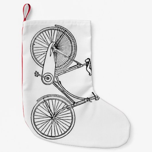 Vintages amerikanisches Fahrrad-Diagramm Kleiner Weihnachtsstrumpf (Vorderseite)
