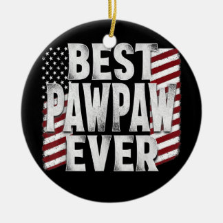 Vintages amerikanisches Flag Bestes Pawpaw-Geschen Keramik Ornament