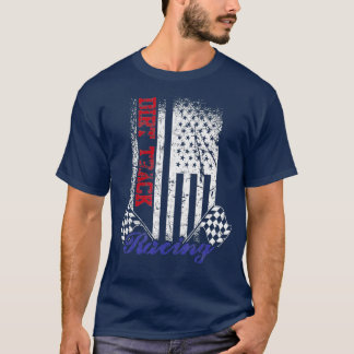 Vintages amerikanisches Flag-Distanzrennen T-Shirt