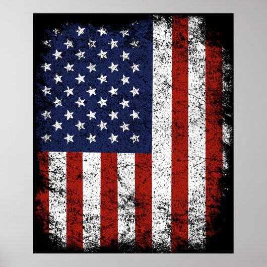 Vintages amerikanisches Flag Geschenk USA Murica 4 Poster (Vorne)