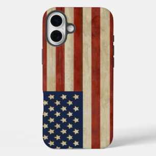 Vintages amerikanisches Flag iPhone 16 Plus Hülle