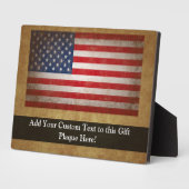 Vintages amerikanisches Flag mit benutzerdefiniert Fotoplatte (Seite)