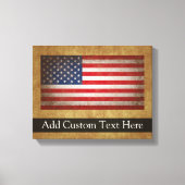 Vintages amerikanisches Flag mit benutzerdefiniert Leinwanddruck (Vorderseite)