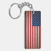 Vintages amerikanisches Flag mit benutzerdefiniert Schlüsselanhänger (Vorderseite links)