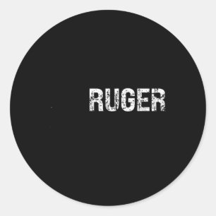 Vintages amerikanisches Flag Retro Ruger Usa Famil Runder Aufkleber
