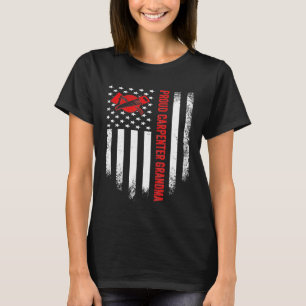 Vintages amerikanisches Flag-Stolz-Holzbearbeitung T-Shirt