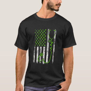 Vintages amerikanisches Flaggen-Kleeblatt Patrioti T-Shirt