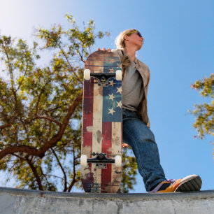 Vintages amerikanisches Flaggen-Skateboard-Deck Skateboard