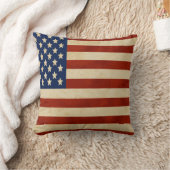 Vintages amerikanisches Flaggenkissen Kissen (Decke)