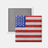 Vintages amerikanisches Flaggenmagnet Magnet (Vorderseite/Rückseite)