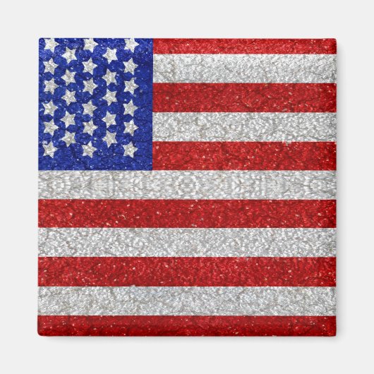 Vintages amerikanisches Flaggenmagnet Magnet (Vorne)