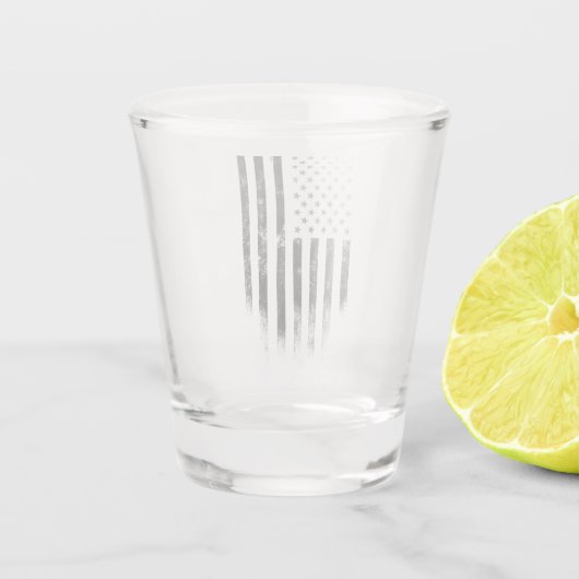 Vintages amerikanisches Flaggenschiff Schnapsglas (Rückseite)