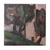 Vintages amerikanisches Kunstwerk Landschaftsbild Fliese (Vorderseite)