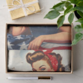 Vintages amerikanisches Landmädchen Seidenpapier (Geschenk)