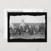 Vintages amerikanisches Paiute Postkarte (Vorne/Hinten)