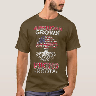 Vintages amerikanisches Wachstum mit Wikingroots N T-Shirt