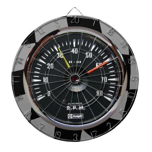 Vintages Analog Auto Tachometer Dartscheibe (vorne)