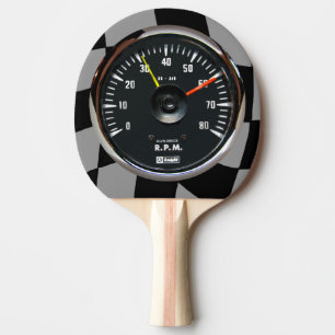 Vintages Analog Auto Tachometer Ping Pong Paddle Tischtennis Schläger
