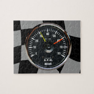 Vintages Analog Auto Tachometer Puzzle