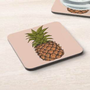 Vintages Ananas Getränkeuntersetzer