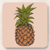 Vintages Ananas Getränkeuntersetzer (Vorderseite)