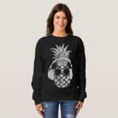 Vintages Ananas Hawaiian Aloha Beach Fruchtcockt Sweatshirt (Vorne ganz)
