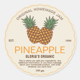 Vintages Ananas Konzentrat Runder Aufkleber