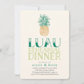Vintages Ananas Luau Probe Abendessen Einladung (Vorderseite)