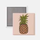 Vintages Ananas Magnet (Vorderseite/Rückseite)