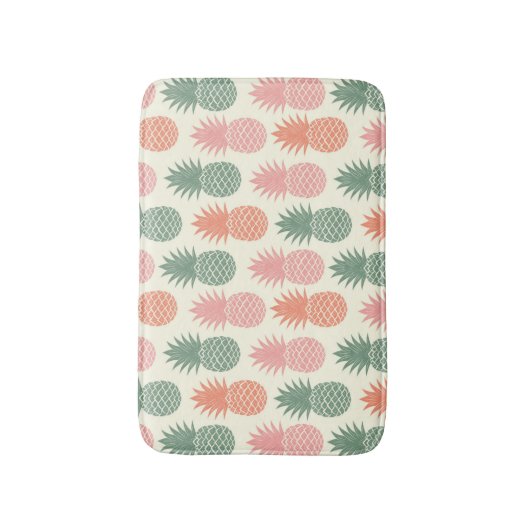 Vintages Ananas-Muster 2 Badematte (Vorderseite Vertikal)