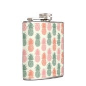 Vintages Ananas-Muster 2 Flachmann (Rechts)