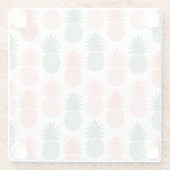 Vintages Ananas-Muster 2 Glasuntersetzer (Rückseite)
