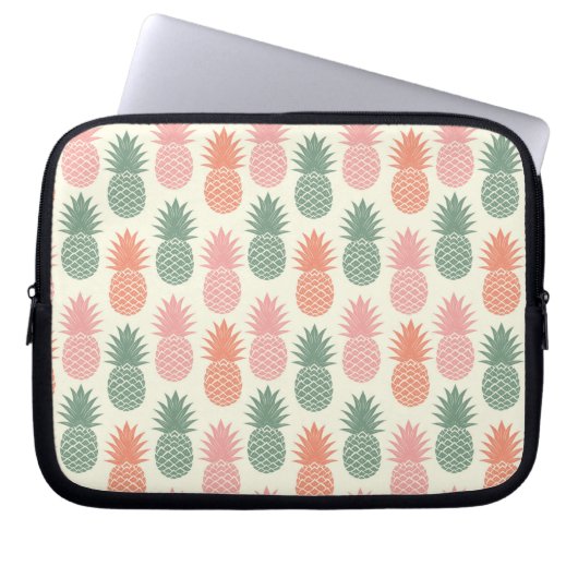 Vintages Ananas-Muster 2 Laptopschutzhülle (Vorderseite)
