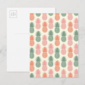 Vintages Ananas Muster 2 Postkarte (Vorne/Hinten)