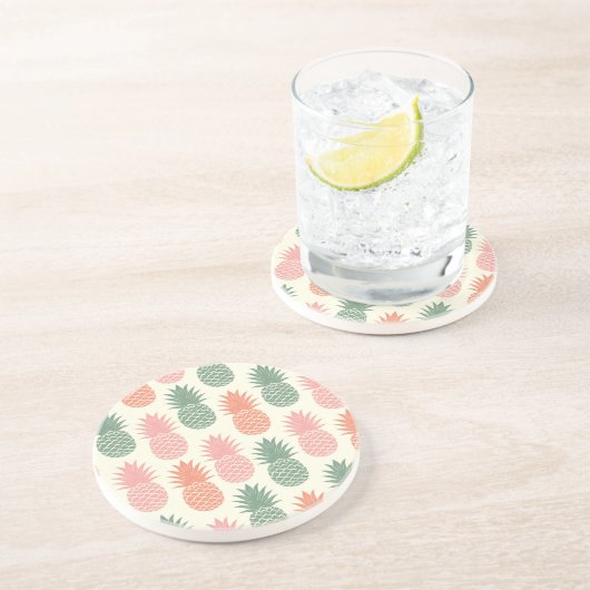 Vintages Ananas-Muster 2 Untersetzer (Seite)