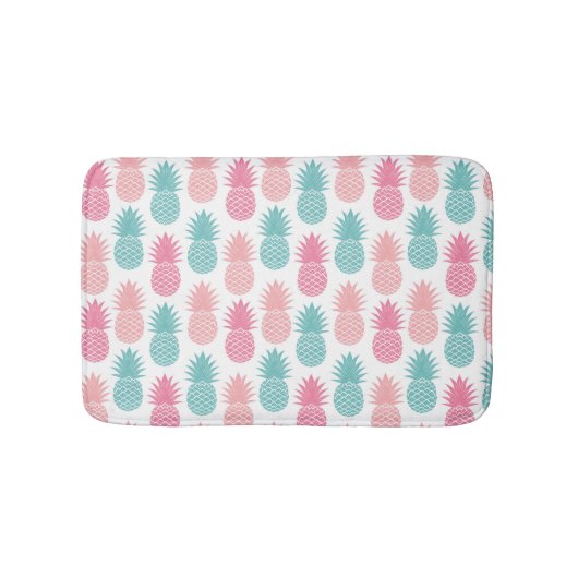 Vintages Ananas-Muster Badematte (Vorderseite)
