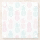 Vintages Ananas-Muster Glasuntersetzer (Rückseite)