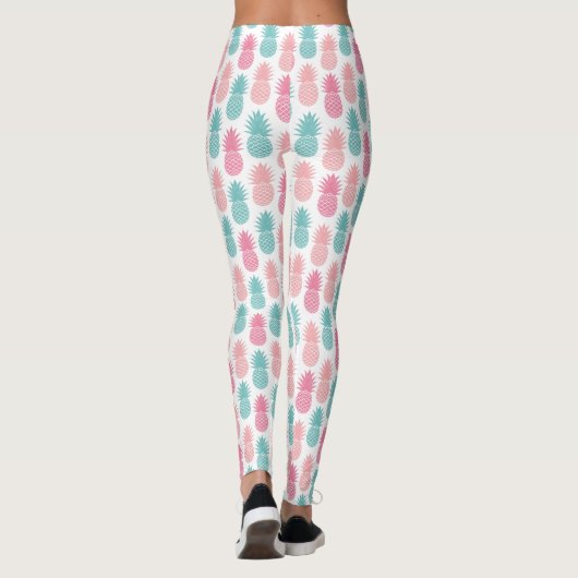 Vintages Ananas-Muster Leggings (Rückseite)