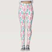 Vintages Ananas-Muster Leggings (Vorderseite)