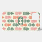 Vintages Ananas-Muster | Monogramm Case-Mate iPhone Hülle (Rückseite (Horizontal))