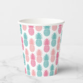 Vintages Ananas-Muster Pappbecher (Vorderseite)