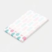 Vintages Ananas-Muster Post-it Klebezettel (angewinkelt)