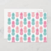 Vintages Ananas-Muster Postkarte (Vorne/Hinten)