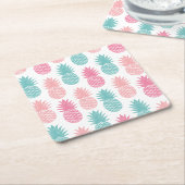 Vintages Ananas-Muster Rechteckiger Pappuntersetzer (angewinkelt)