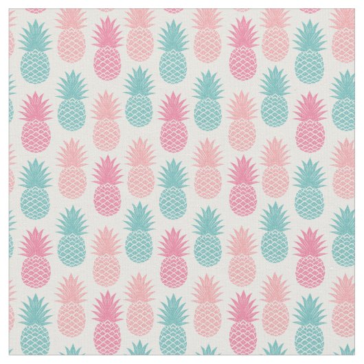 Vintages Ananas-Muster Stoff (Nahaufnahme)