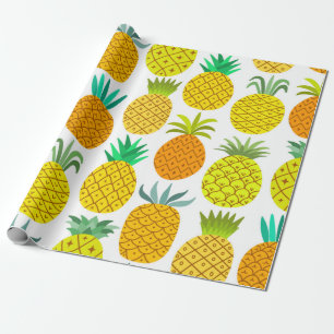 Vintages Ananas nahtloses Muster abgeschieden auf Geschenkpapier