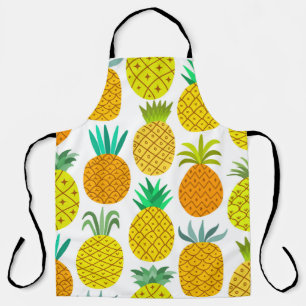 Vintages Ananas nahtloses Muster abgeschieden auf Schürze